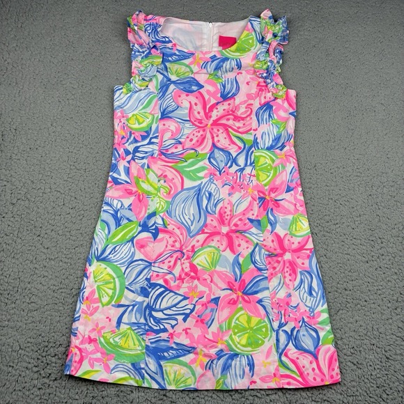 Lilly Pulitzer Dresses & Skirts - Lilly Pulitzer Steffi Stretch Dress Women's 12 Pink Floral Tropical Shift